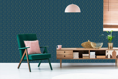 Wallpaper Modern Hexagonal Pattern