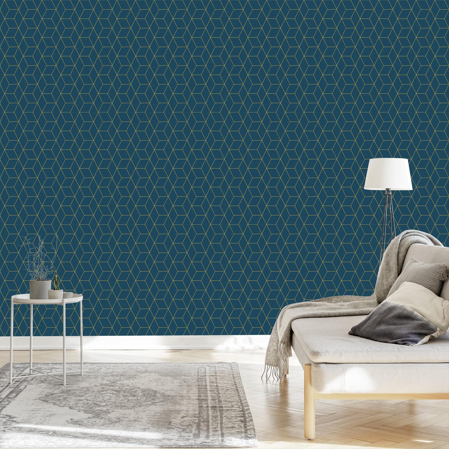 Wallpaper Modern Hexagonal Pattern