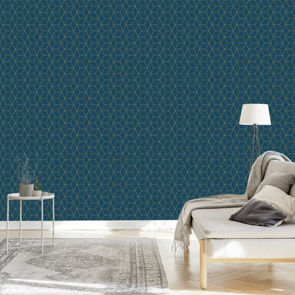 Wallpaper Modern Hexagonal Pattern