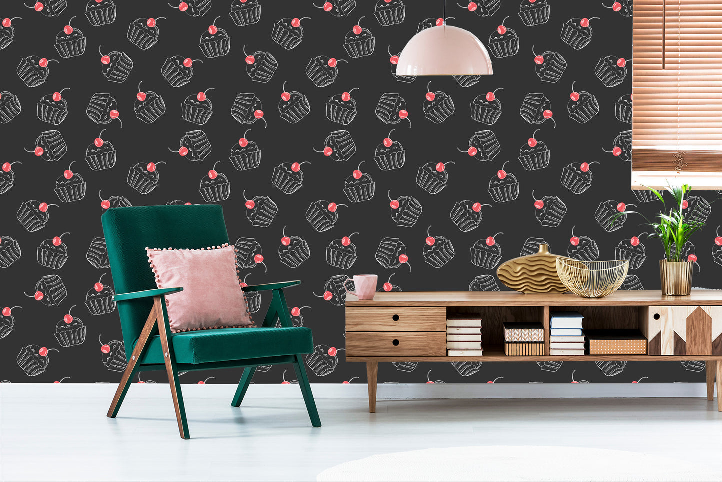 Wallpaper A Cupcake With Cherry