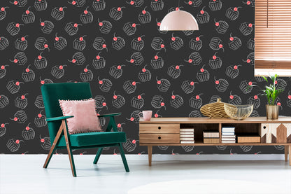Wallpaper A Cupcake With Cherry