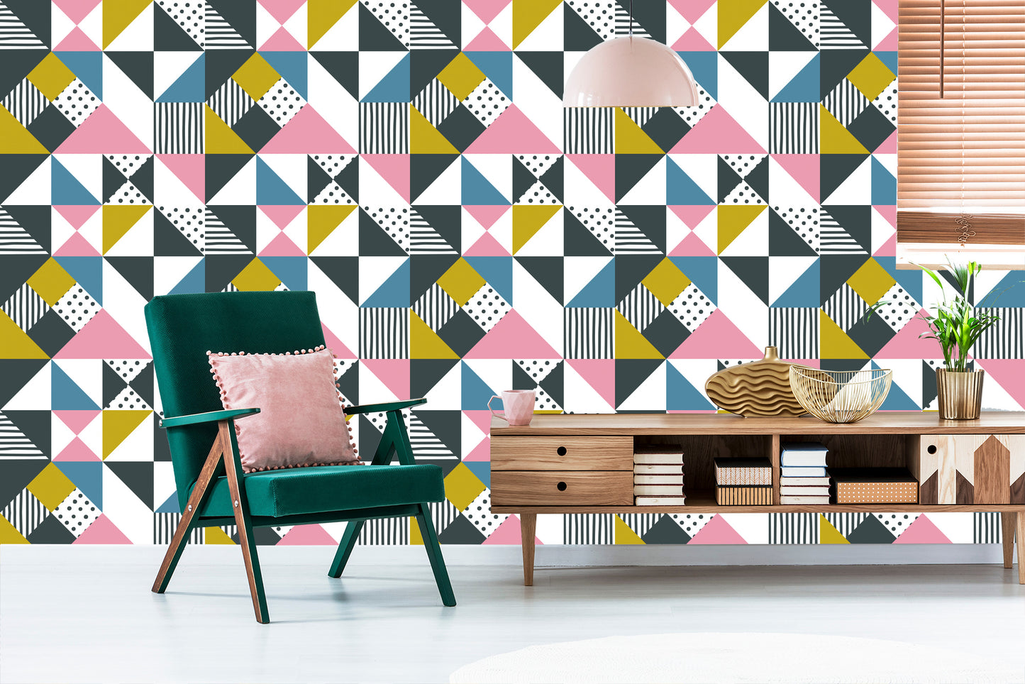 Wallpaper Geometric - Colorful Triangles