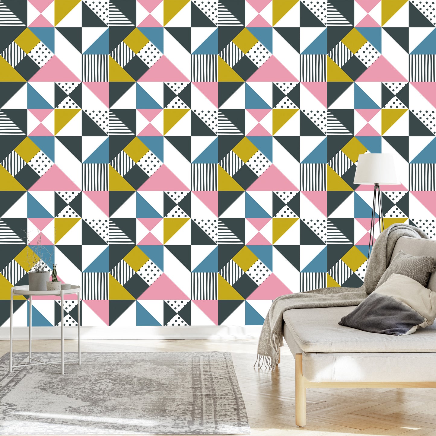 Wallpaper Geometric - Colorful Triangles
