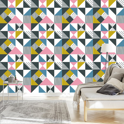 Wallpaper Geometric - Colorful Triangles