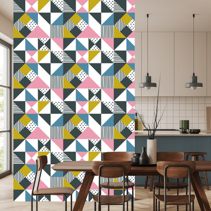 Wallpaper Geometric - Colorful Triangles