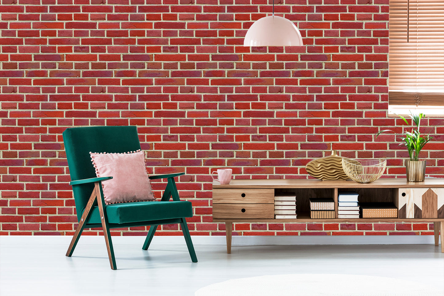 Wallpaper Brick Red 3D