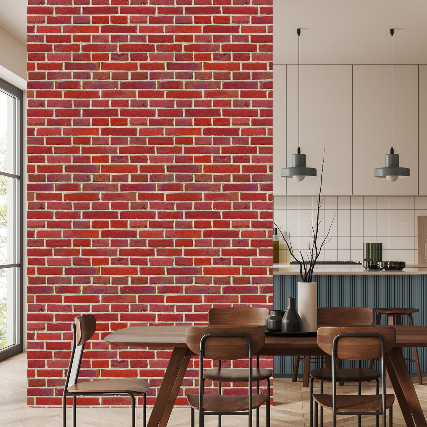 Wallpaper Brick Red 3D