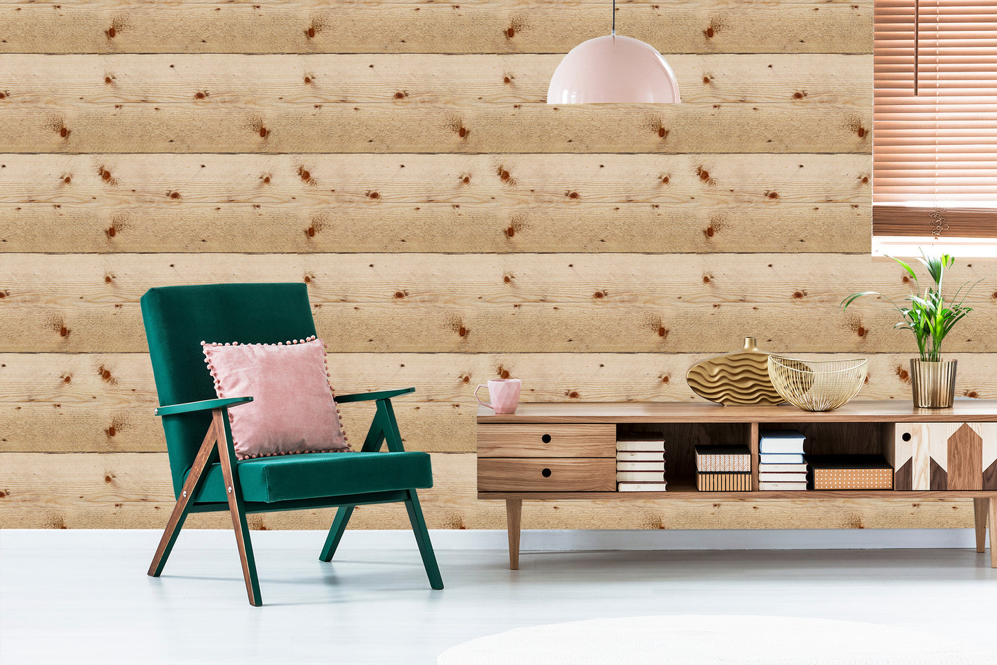 Wallpaper Horizontal Wooden Boards