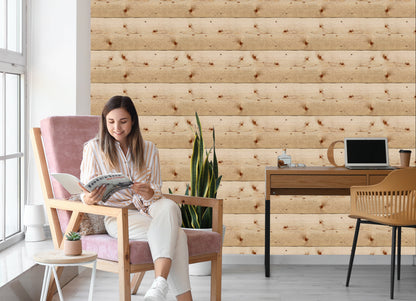 Wallpaper Horizontal Wooden Boards