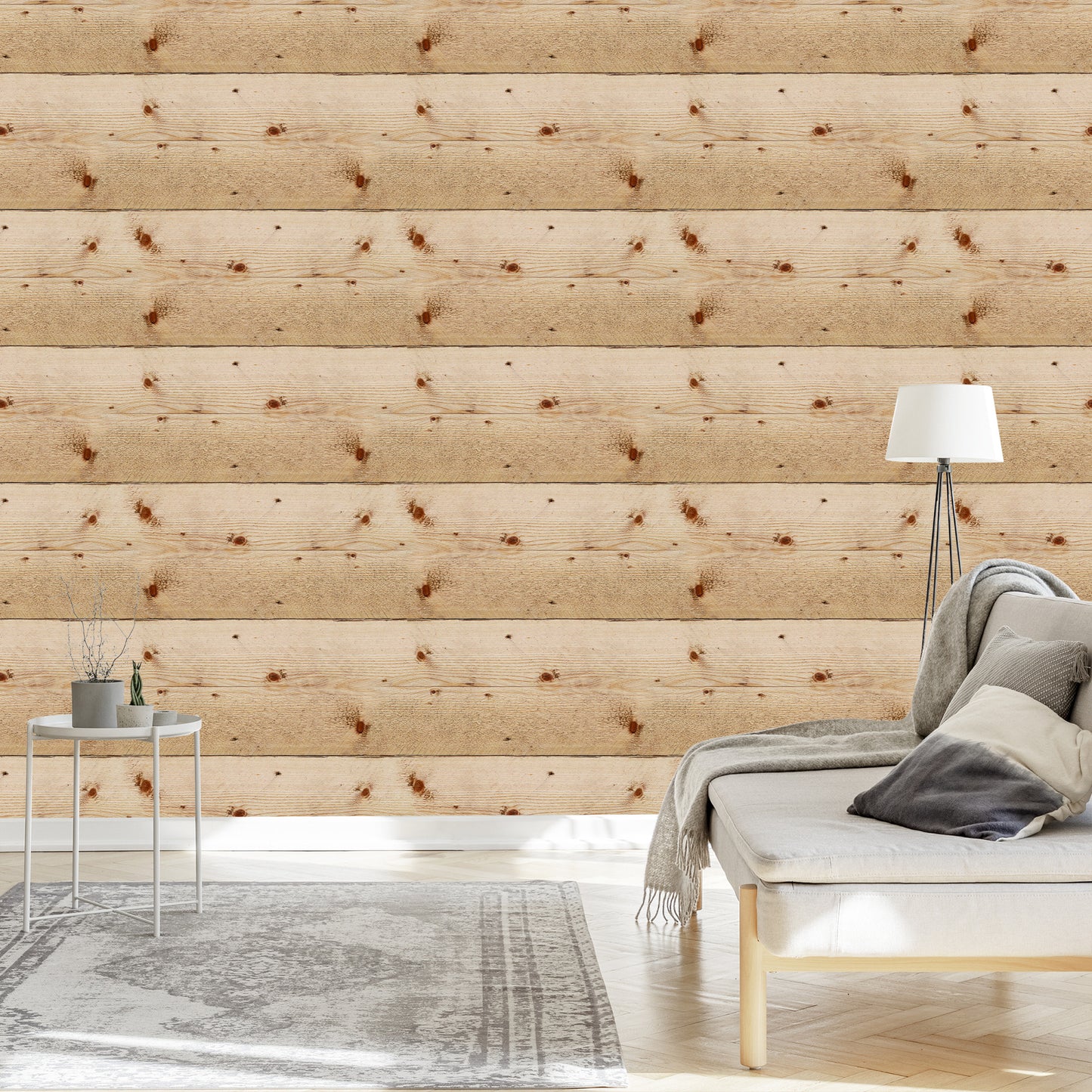 Wallpaper Horizontal Wooden Boards