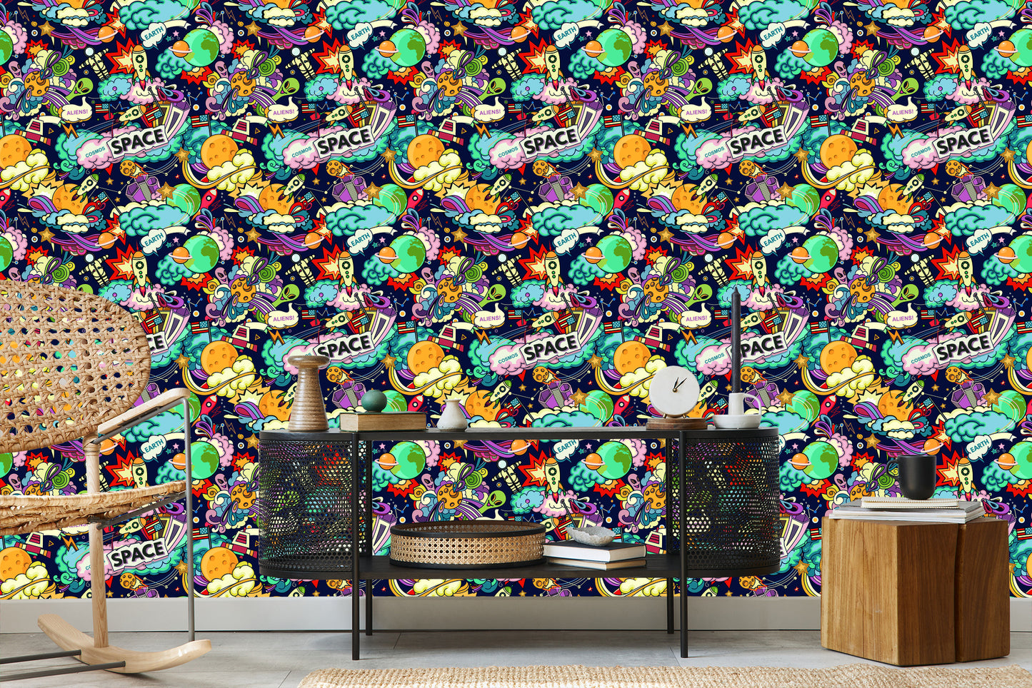 Wallpaper Cartoon Space