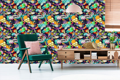 Wallpaper Cartoon Space