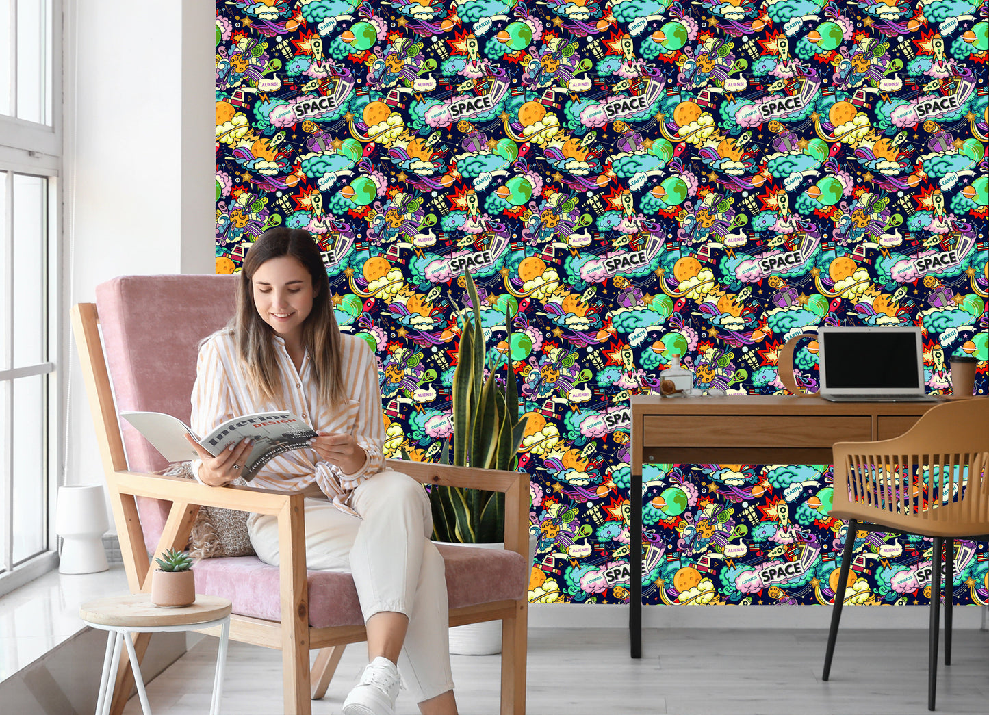 Wallpaper Cartoon Space