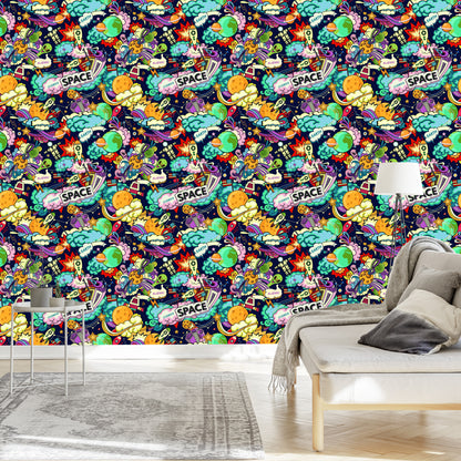 Wallpaper Cartoon Space