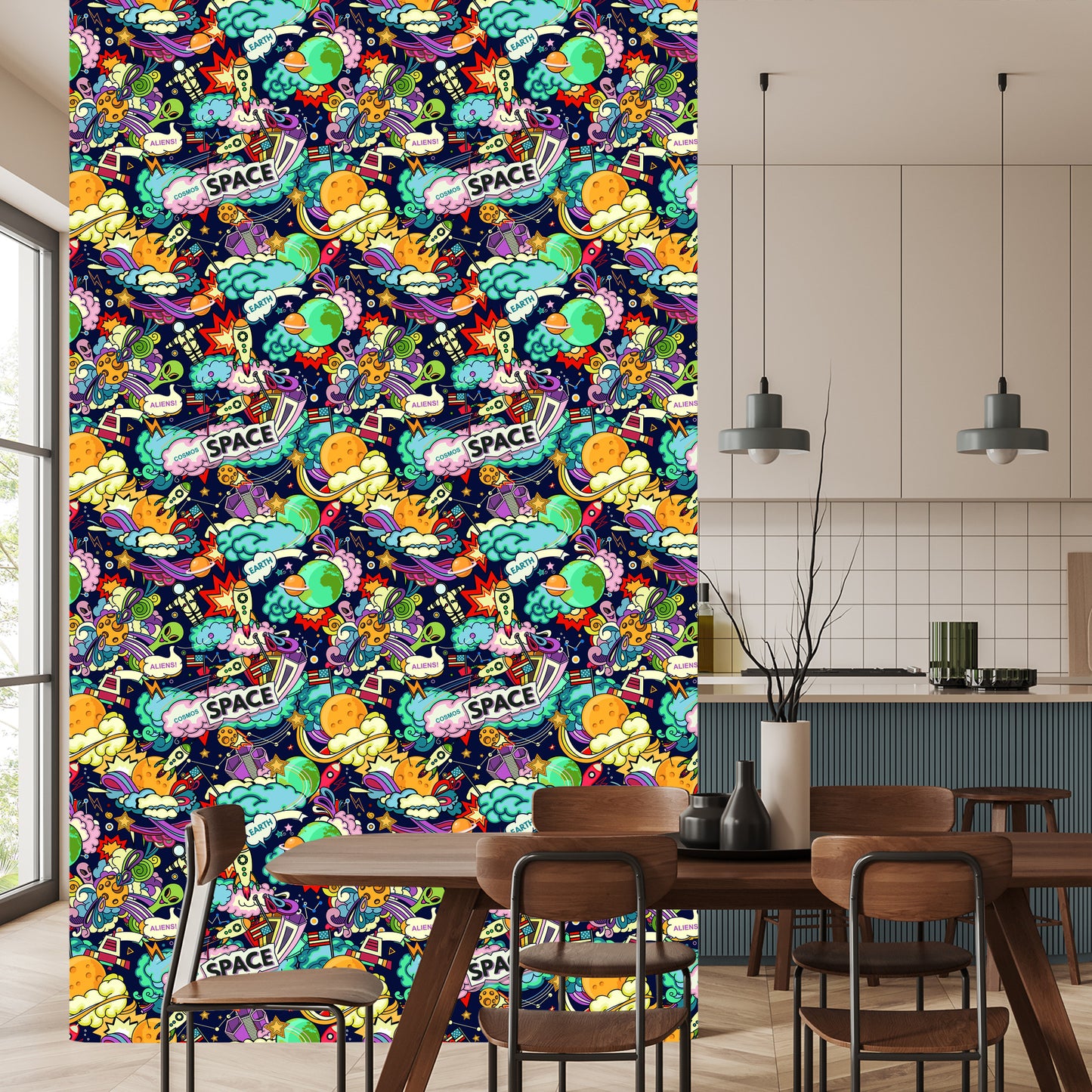 Wallpaper Cartoon Space