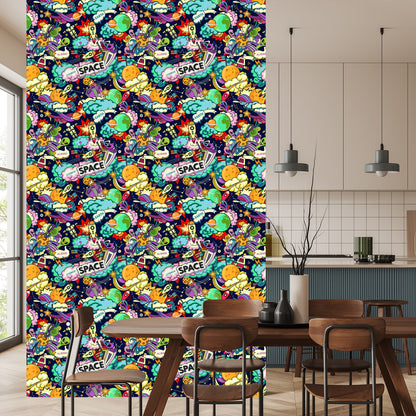 Wallpaper Cartoon Space