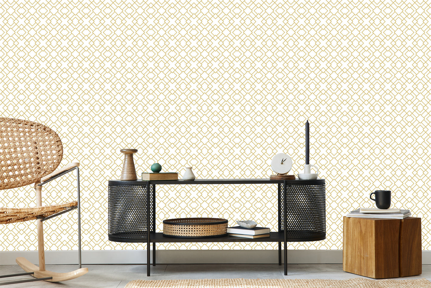 Wallpaper Modern Geometric Pattern