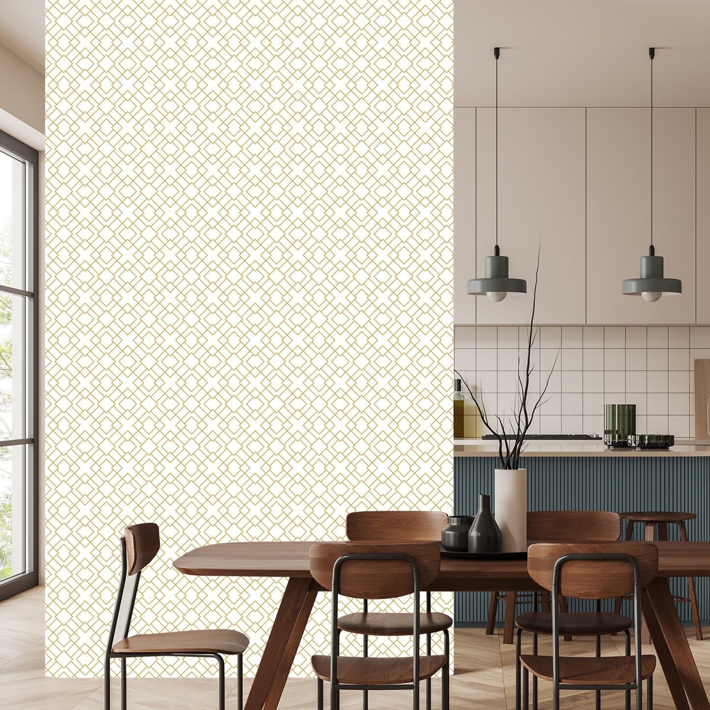 Wallpaper Modern Geometric Pattern