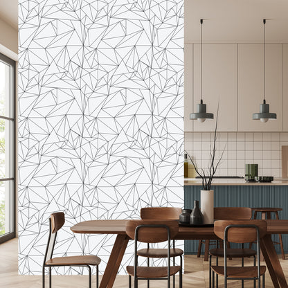 Wallpaper Black And White Geometric Pattern