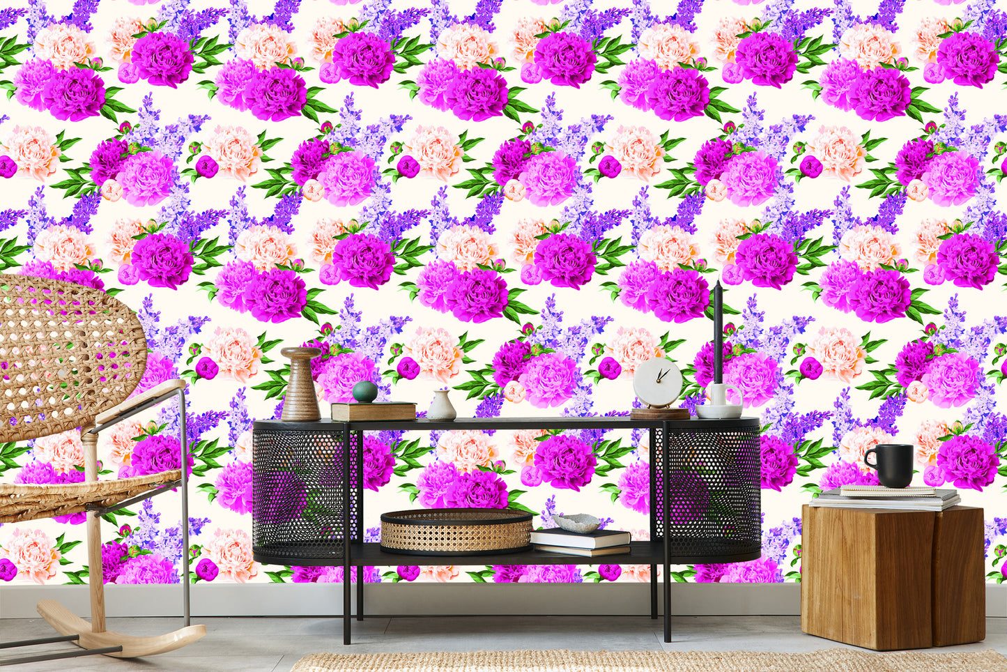 Wallpaper Beautiful Colorful Lilies And Peonies