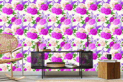 Wallpaper Beautiful Colorful Lilies And Peonies