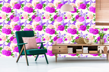 Wallpaper Beautiful Colorful Lilies And Peonies