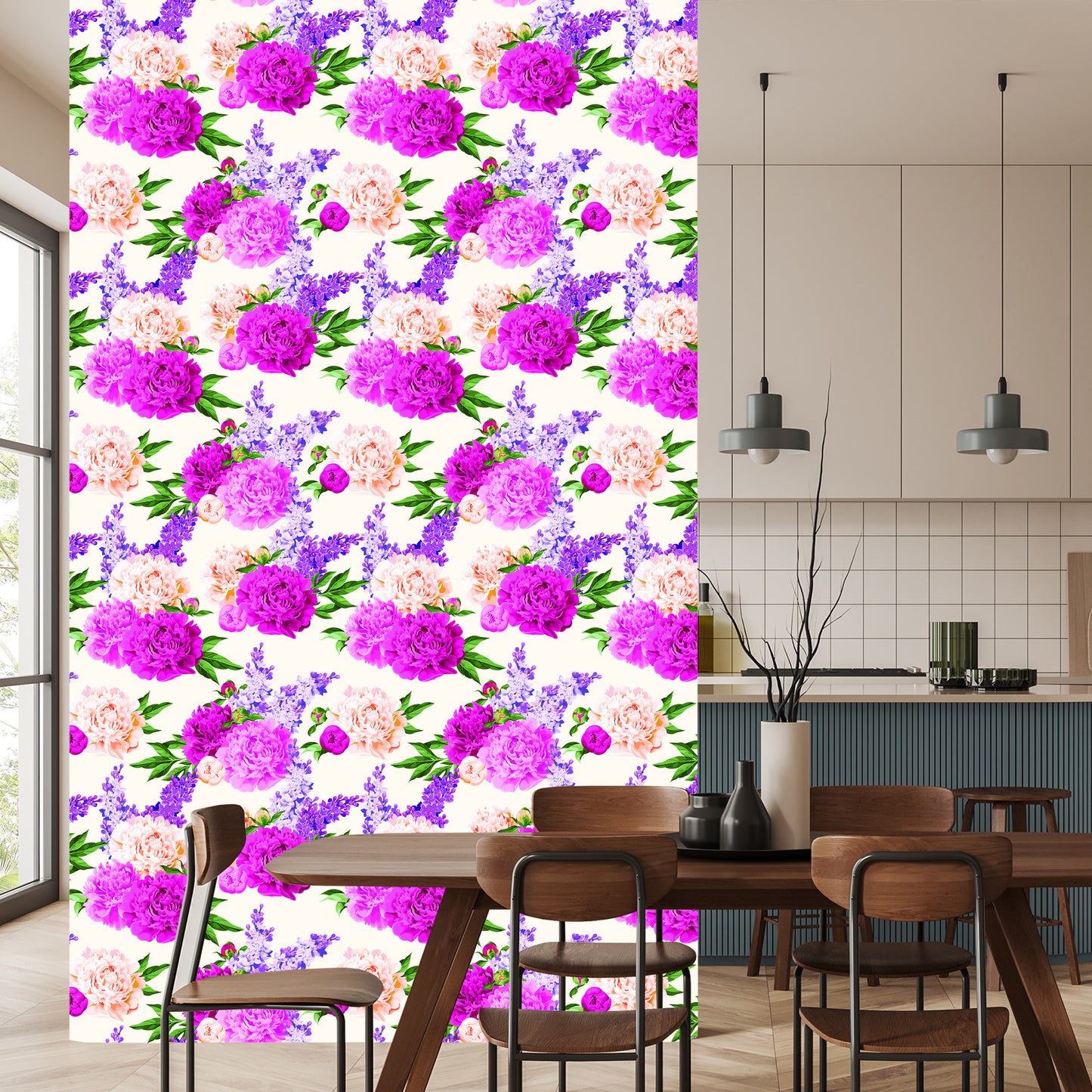Wallpaper Beautiful Colorful Lilies And Peonies
