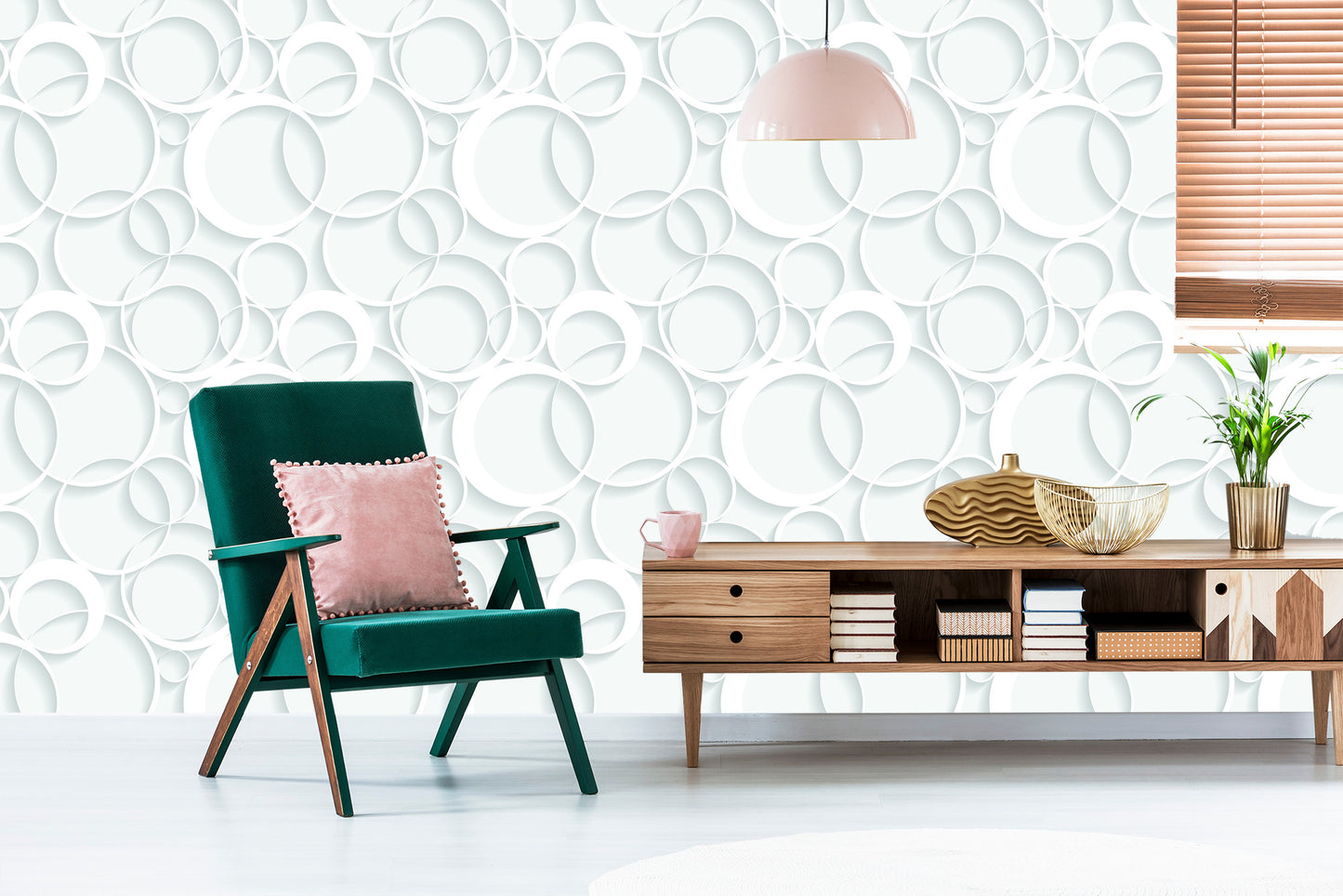 Wallpaper Geometric Bright Circles