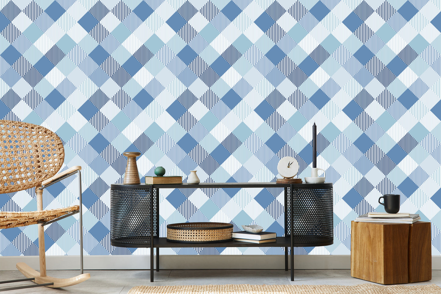 Wallpaper Geometric Colorful Rhombuses