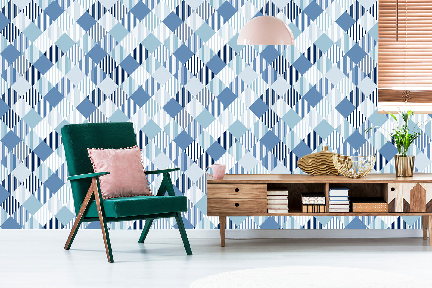 Wallpaper Geometric Colorful Rhombuses