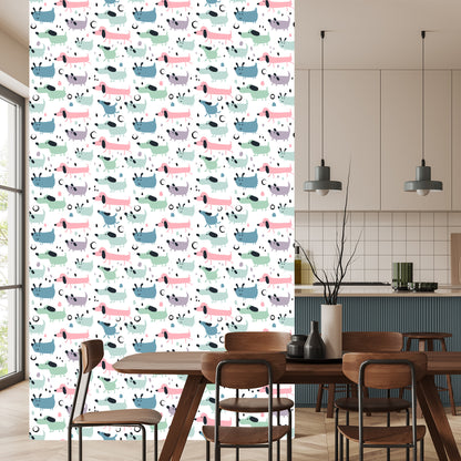 Wallpaper Colorful Happy Dogs