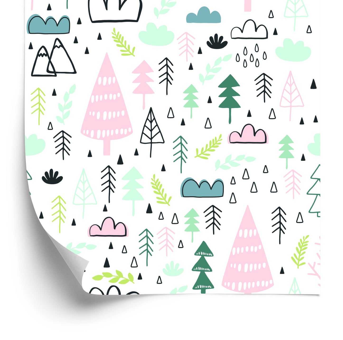 Wallpaper Rain In The Forest