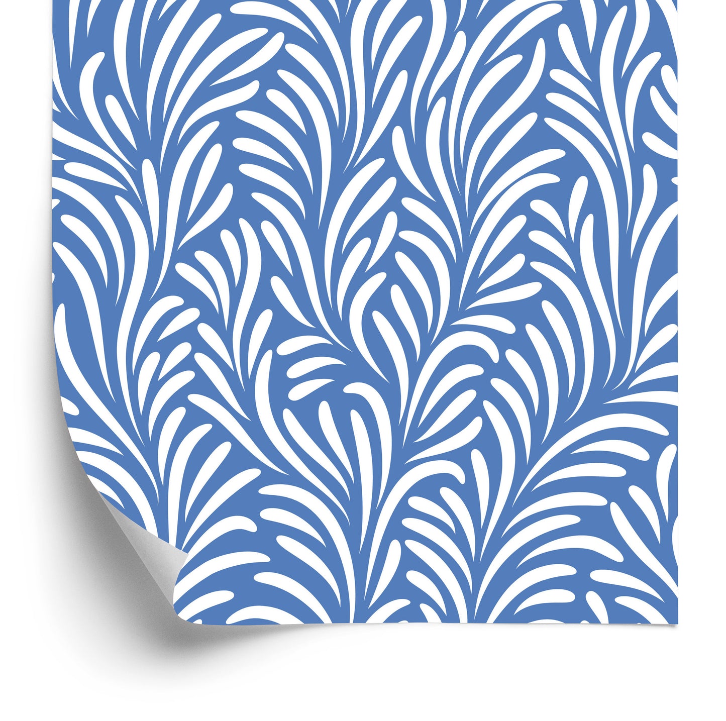 Wallpaper Retro - Delicate White Leaves