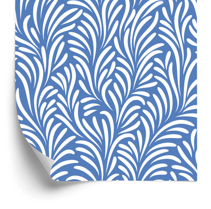Wallpaper Retro - Delicate White Leaves