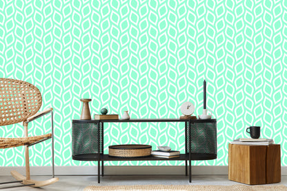 Wallpaper Turquoise Lemons In Retro Style