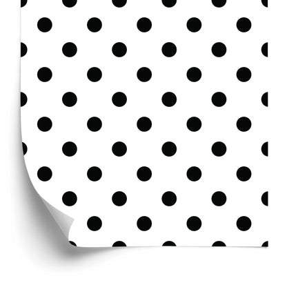 Wallpaper Classic Black Dots On White Background