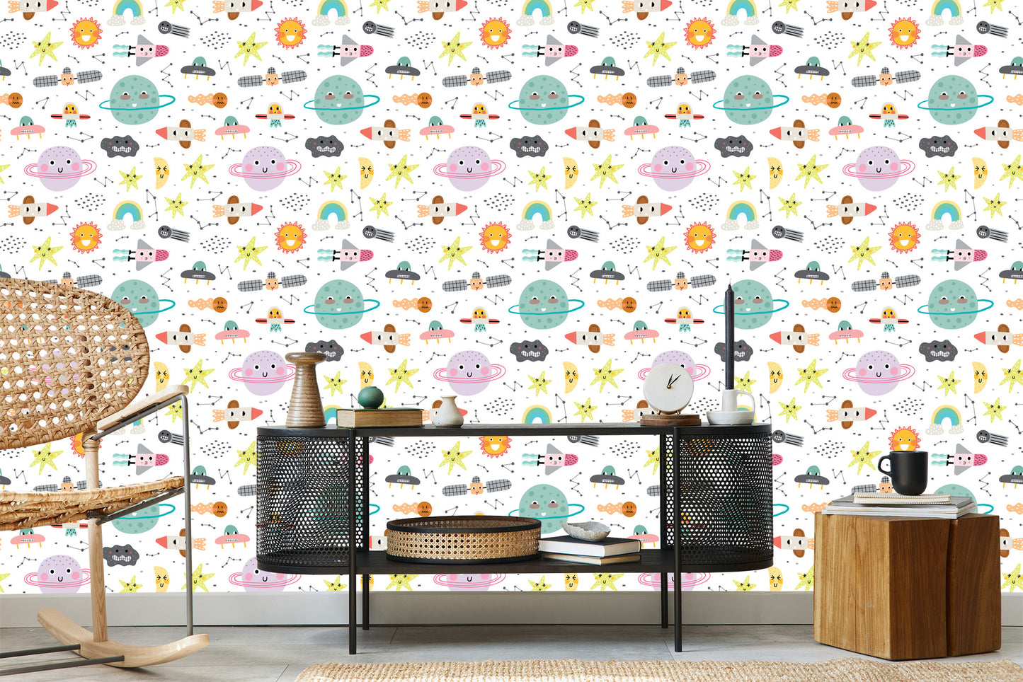 Wallpaper Planets, Stars, Rockets And Satelilites