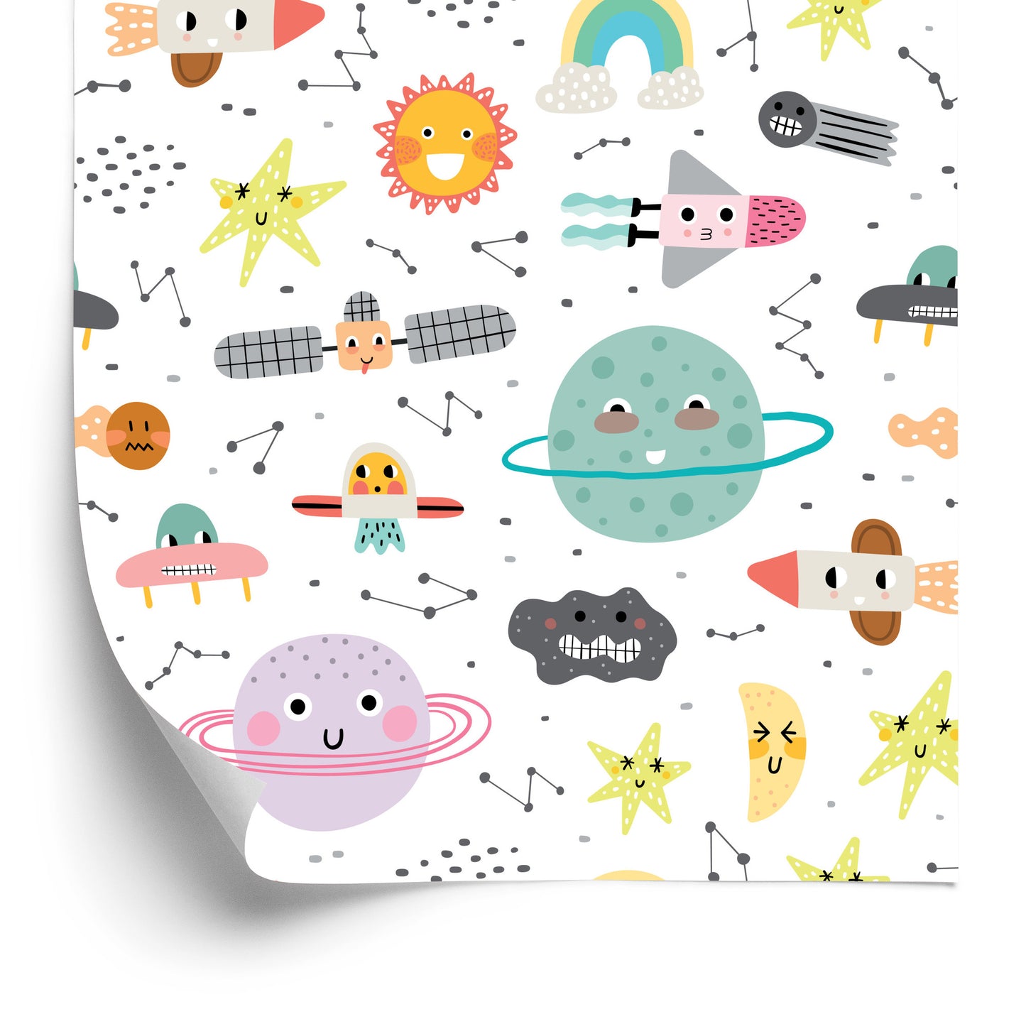 Wallpaper Planets, Stars, Rockets And Satelilites