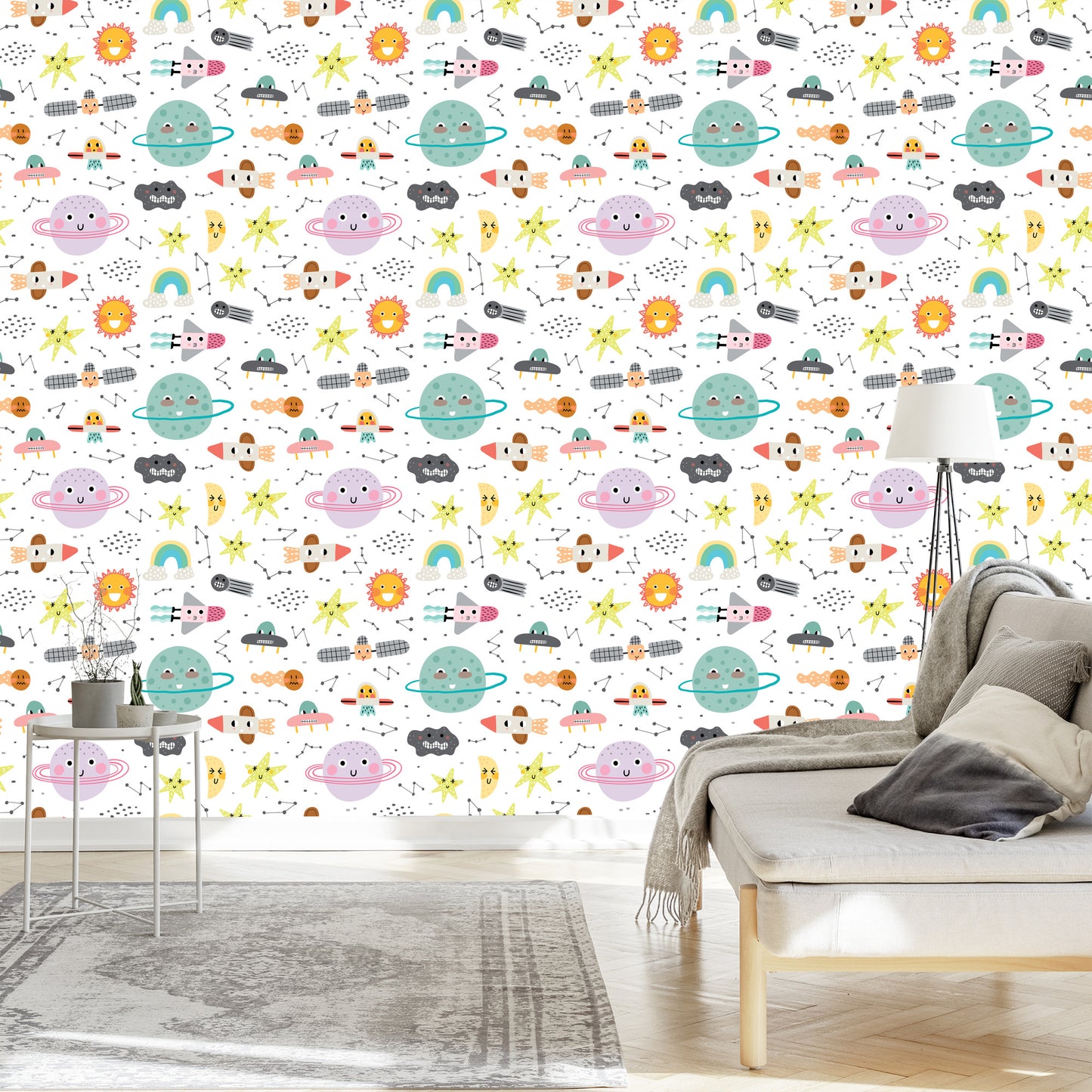 Wallpaper Planets, Stars, Rockets And Satelilites