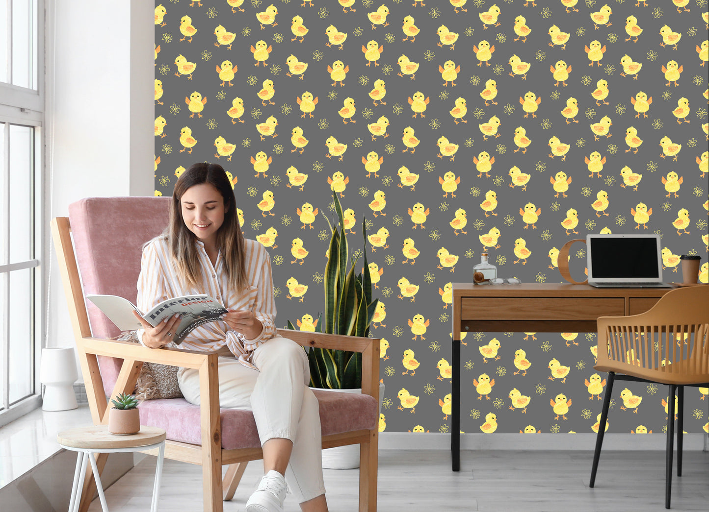 Wallpaper Cute Little Chickens