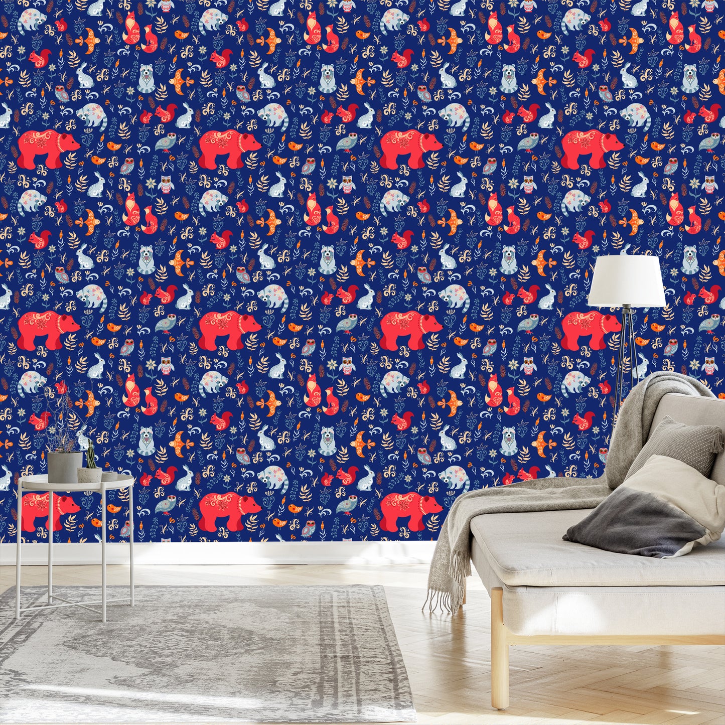 Wallpaper Charming Forest Animals