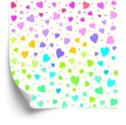 Wallpaper Colorful Little Hearts