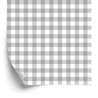 Wallpaper Light Delicate Gray Check Pattern