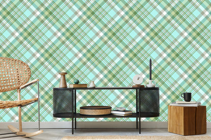 Wallpaper Fashionable Colorful Check Pattern