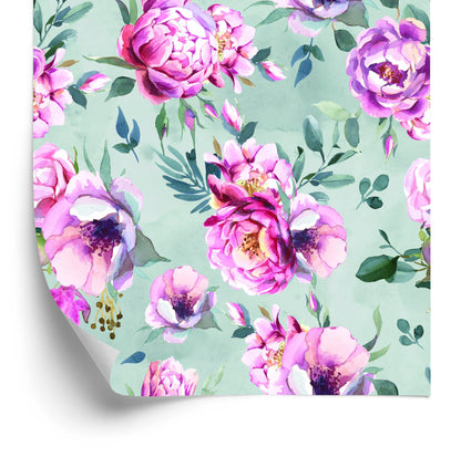Wallpaper Colorful Watercolour Peonies