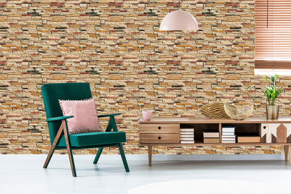 Wallpaper Stone Slate - Effect 3D