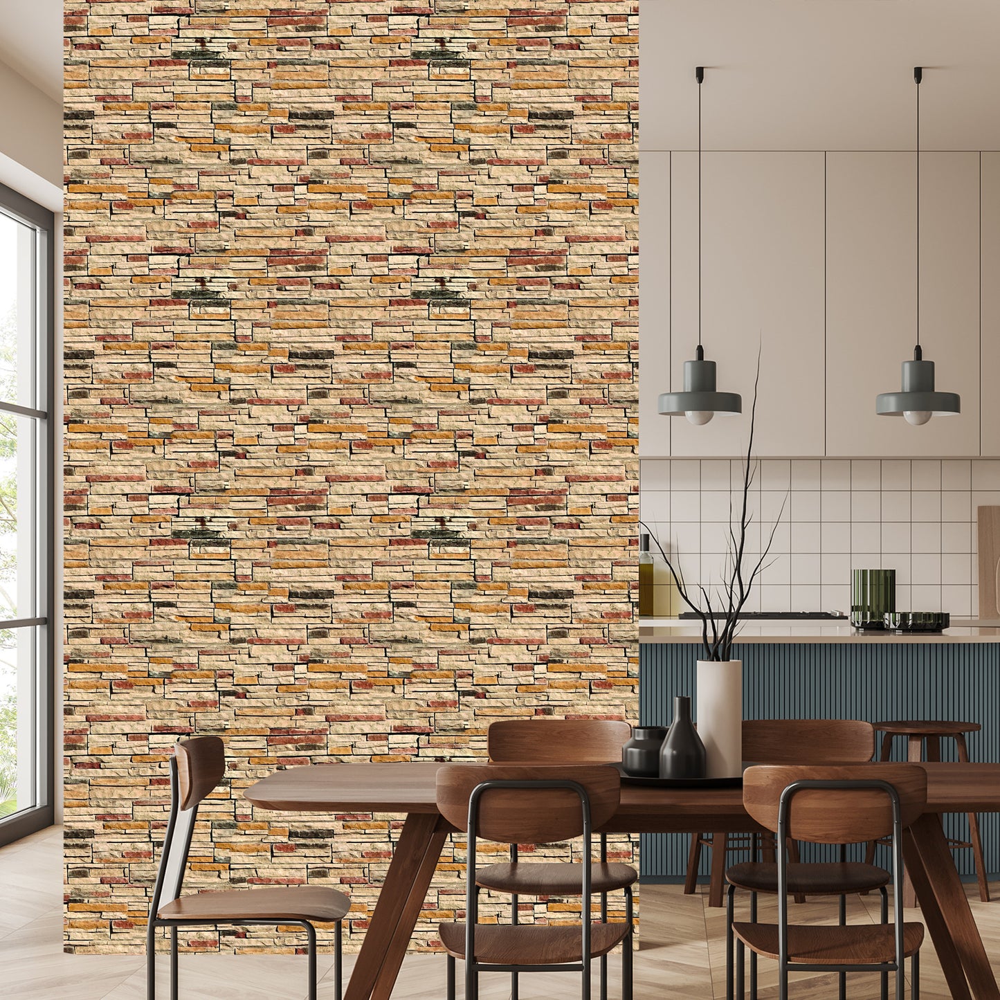 Wallpaper Stone Slate - Effect 3D