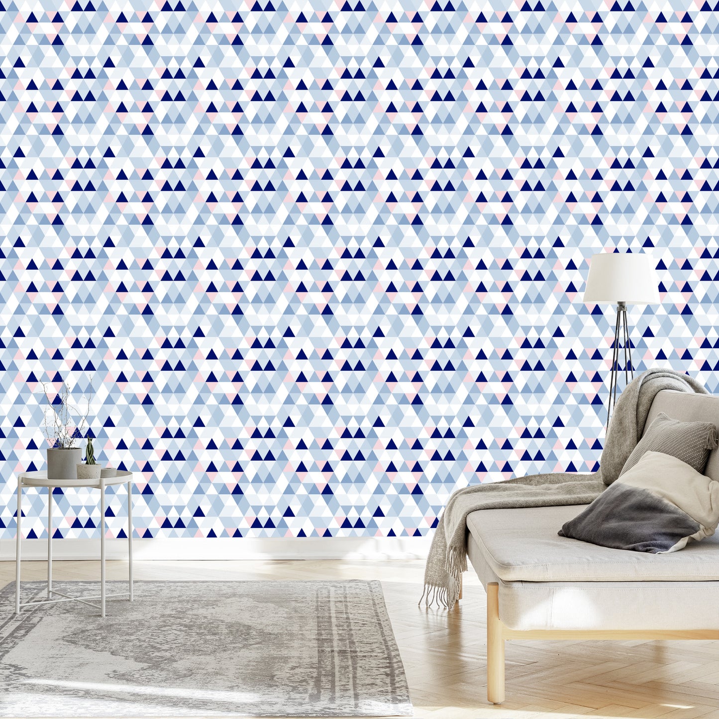 Wallpaper Triangles In Pastel Hues