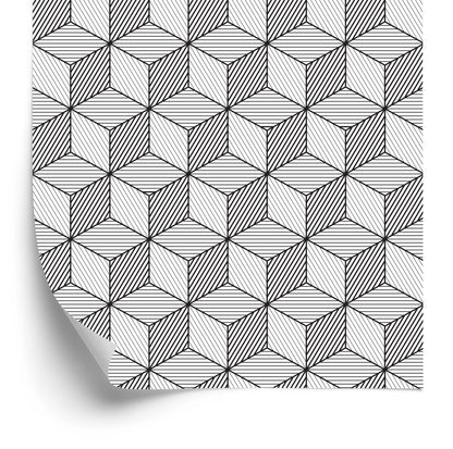 Wallpaper Geometric Black And White Pattern