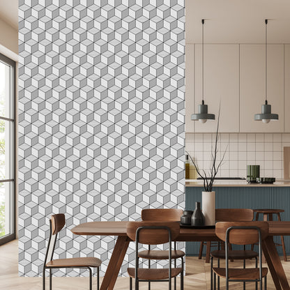 Wallpaper Geometric Black And White Pattern